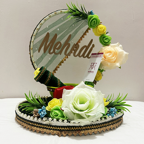 Mehendi Ceremony Tray for bridal rituals